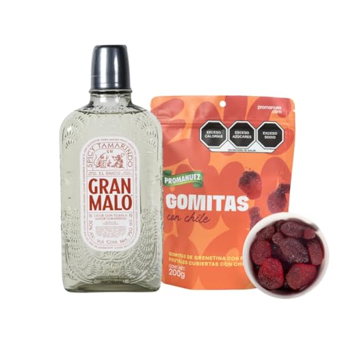 Tequila gran malo tamarindo 750ml + Gomitas con chile 200g