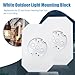 Saihisday 2PCS Outdoor Light Mounting Block with Built-in Electrical Box, Vinyl Siding Lamp Mounting Block Fit for 1/2 Inch Outdoor Mounting Plate and 4 Inch Siding, White