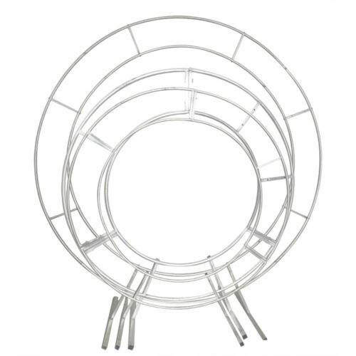 image for TBVECHI Wedding Metal Wreath Round Backdrop Stand Arch Backdrop Iron S