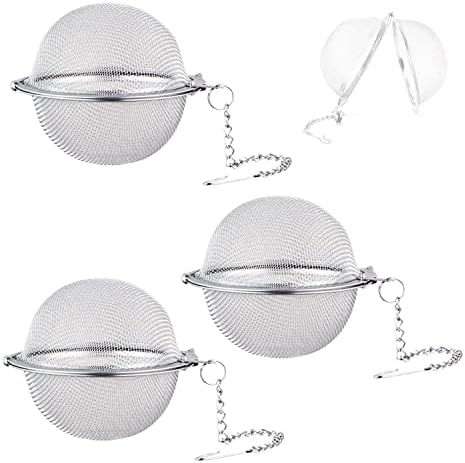 3pcs Tea Strainer Steeping Ball, Stainless Steel Tea Strainer, Non-Toxic and Anti-Rust, Sturdy and Durable