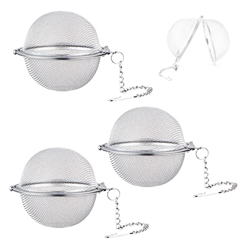 Boule de trempage de passoire à thé 3pcs, passoire à thé en acier inoxydable, non toxique et antirouille, robuste et durable Cover