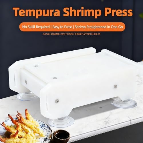 Portable Shrimp Press Tool with Suction Cups & Filter Holes - Essential Molding Tool for Sushi & Japanese Cuisine, Easy to Clean Kitchen Gadget for Seafood Lovers