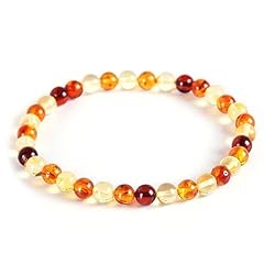 Multicolored amber beads