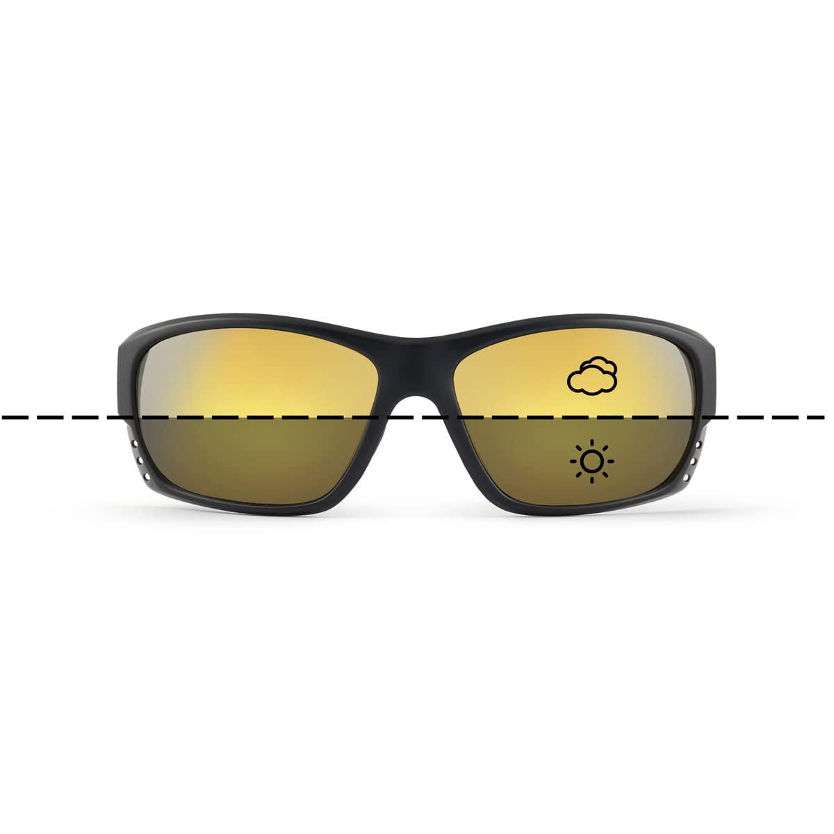 Fortis Finseeker Glass Amber Switch Xblok - Polarisationsbrille, Polbrille, Angelbrille, Brille