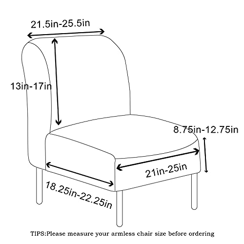 Cctfs Armless Chair Slipcovers Stretch Chair Covers Washable Removable Accent Chair Cover Furniture Protector Covers For Living Home Without Chairs (2 Piece,Flower) #TOP4