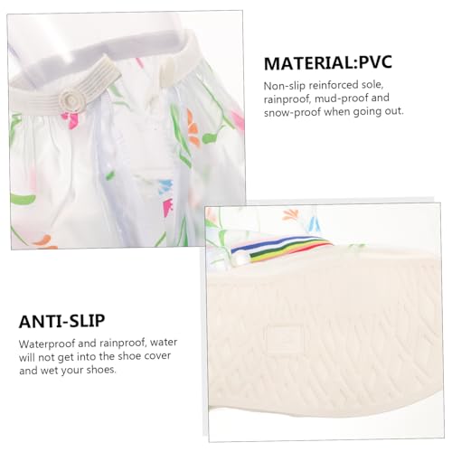 Protector de botas antideslizante reutilizable Outanaya, 1 par, transparente y moderno, para actividades al aire libre y lluvia, diseño alto miniatura 2