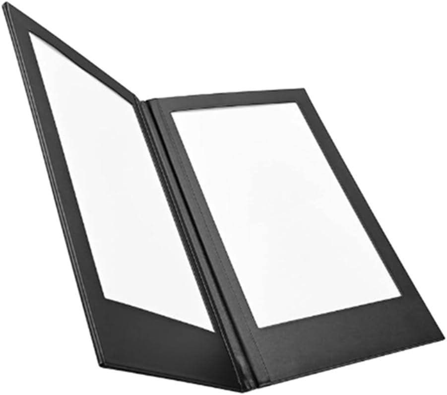LED Rechargeable Light Menu Book in PU Leather Display Format for Restaurants, Beer Bars, Shops, Cafes, Night Clubs Two Pages