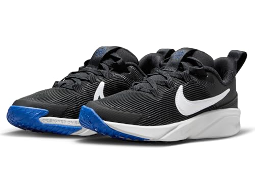 Nike Star Runner 4 Little Kids' Shoes (DX7614-006, Black/Astronomy Blue/Photon Dust/White) Size 22