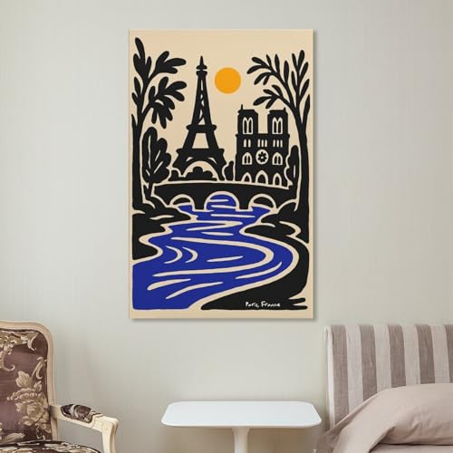 Toile Pour La Décoration Murale Paris Tableau Tour Eiffel Grand Format Maison Bureau