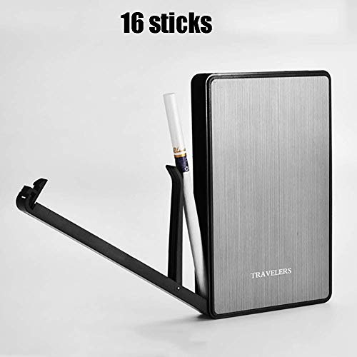 LIANXIAO - Caixa de cigarros, caixa de cigarro com isqueiros, USB Lúcio de charuto recarregável, fla