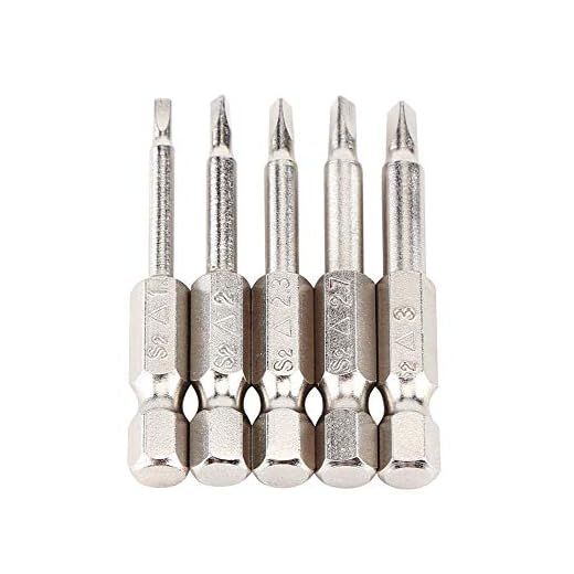 5 st 50 mm 1/4 tum hexskaft triangel skruvmejsel bits, elektrisk skruvmejsel bit, triangel säkerhetsskruvmejsel, 1,8/2.0/2,3/2,7/3,0, med stark magnetism