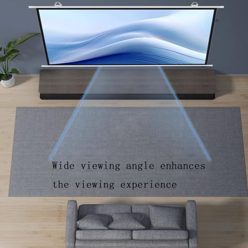 Pantalla Proyector Manual 72" 16:9 Retráctil 4K HD miniatura 4