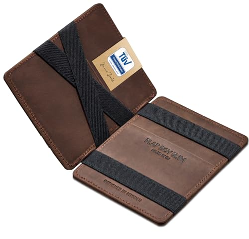 Jaimie Jacobs ® Magic Wallet Flap Boy Slim, l'Original, Portefeuille Magique pour Homme, Cuir Vache Italien, Porte Monnaie Mince, RFID Blocage, Porte Billet...