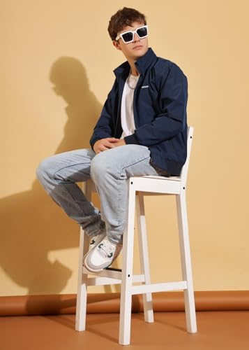 Image of Dollar Men's Polyester Solid Windcheater Jacket With Zipper Pockets