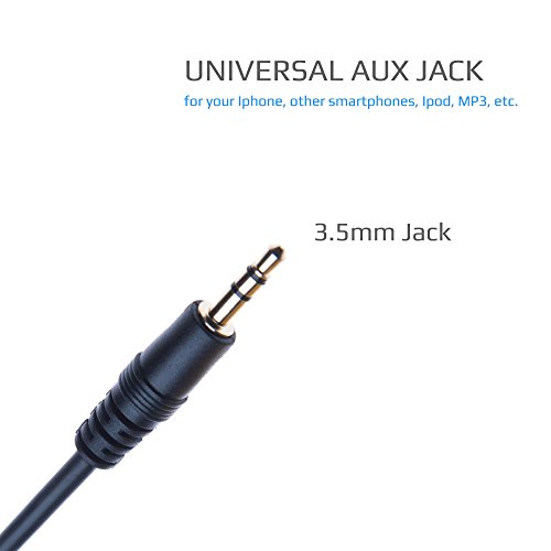 Car Line-in Aux Adapter 3.5mm Jack Aux Audio Cable Mini ISO socket Compatible with Lancia Musa 350 / Ypsilon 846 / Ypsilon 843, Smart Fortwo 451/ Roaster, Paugeot Boxer, Citroen Jumper, Alfa Romeo 159 - Image 3