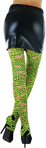 Image of ToBeInStyle Women's Slashed Ripped Shredded Distressed Hosiery Tights Leggings Music Festival