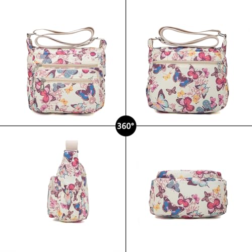 Image of Pealwel Women Shoulder Handbag Roomy Multiple Pockets Bag Ladies Crossbody Purse Tote Top Handle Satchel
