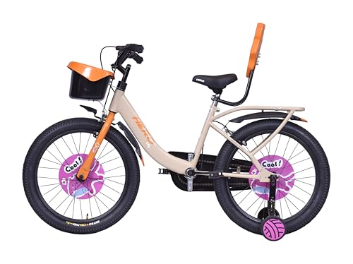 Image of Hero Kitty 16T Single Speed Bicycle for Kids with Training Wheels | Brown | Rigid | Caliper Brake | 10.5 inch Steel Frame | Rider Height : 3ft 6 inch - 3ft 11 inch | 85% Pre-Assembled(Ready to Ride in 5 Mins)