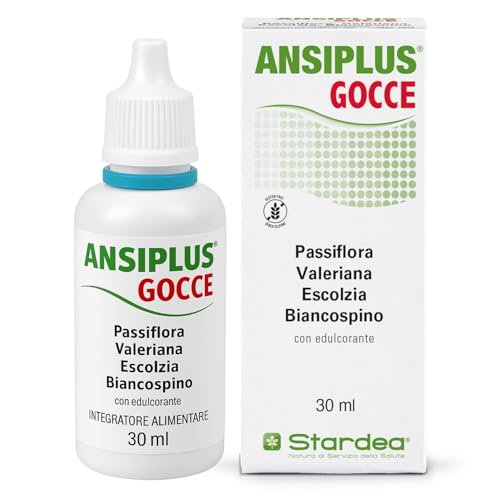 Ansiplus Gocce | Integratore Alimentare | Passiflora | Valeriana | Escolzia | Biancospino | Per...