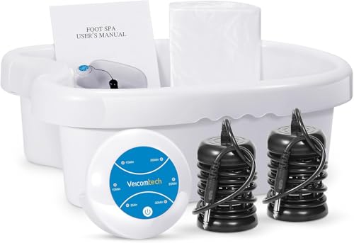 veicomtech Ionic Foot Bath Detox Machine - Detox Foot Spa System for Home, Salon, Spa Club with 2 Arrays and 100 Tub Liners