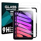 Eguoer 対応 iPad mini7 / iPad mini6 用 フィルム【2枚セット-ガイド枠付き-国産AGC素材 】対応 iPad mini (第6世代) 用ガラスフィルム iPad mini 第7世代 保護フィルム ガラス 高硬度表面硬度9H 高感度タッチ 厚さ0.26超薄型 気泡ゼロ指紋防止 飛散防止 自动吸着 保護シート 防塵 撥水撥油YPBMPMINI6