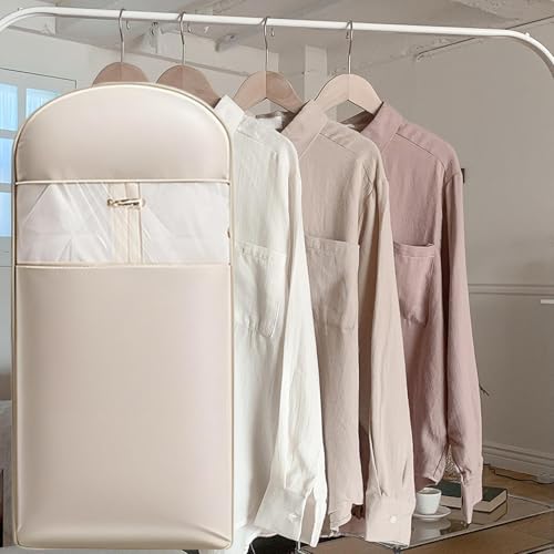 Garment Bags - Clothes Cover | Coat Storage Organizers, Hangable Space Saver Dustproof Protective With Self-Compression Zipper Portable For Jackets Shirts Sweater Clothing And Travel2