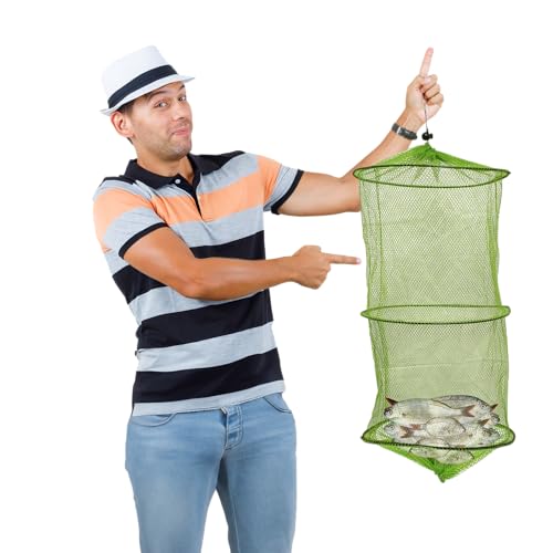 Nasse Tromperie Pliable Pour Pêche - Piège à Poissons, Crevettes, Anguilles Et Homards Avec Compartiment Appât, 30x60 Cm