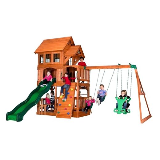 Backyard Discovery Liberty II All Cedar Wood Playset Swing Set