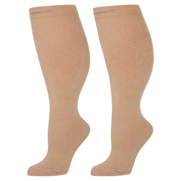 Image of CompressionZ 30-40 mmHg Compression Socks for Women & Men | Knee-High Support Stockings Travel, Nurses and Athletes