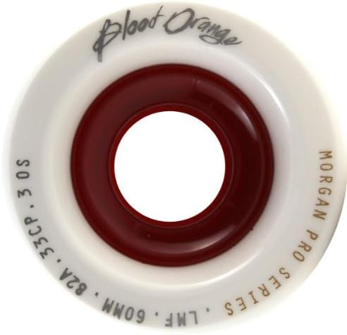 Blood Orange Morgan 60mm 82a White/Red Skateboard Wheels (Set of 4)