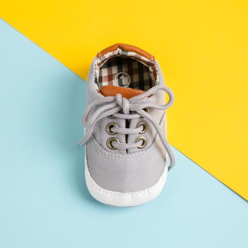 Image of Infant Baby Boys Girls Canvas Sneaker Toddler Slip On Anti Skid Newborn First Walkers Candy Shoes for 0-18 Months