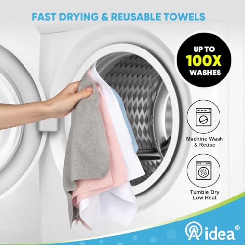 Image of AIDEA Microfiber Cleaning Cloth Roll-55 Sheets, Microfiber Towels 11x9 inch
