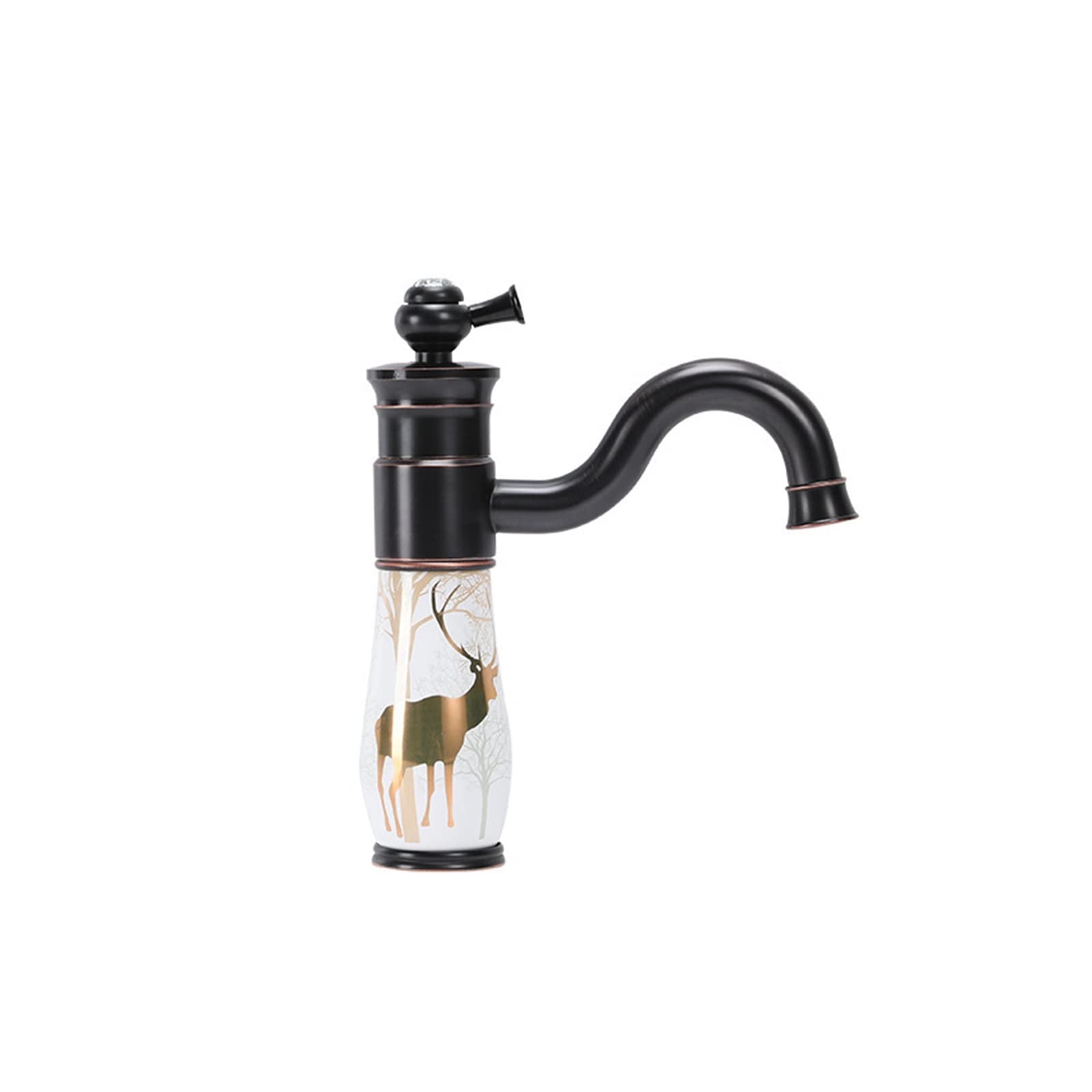 Mitigeur d'eau de lavabo Orb pour une salle de bains moderne à double flux chaud et froid