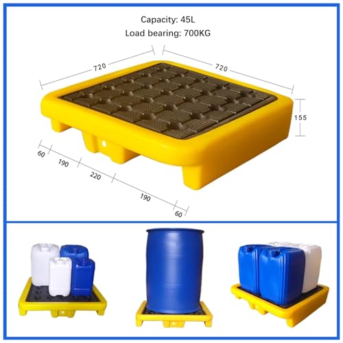 Bac de rétention d'hydrocarbures en polyéthylène avec drainage - 3