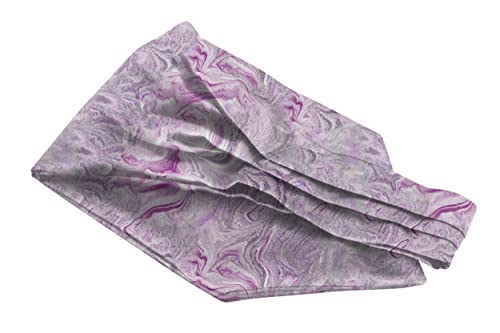 Image of BLACKSMITH Jacquard Microfiber Neckwear Ascot and Matching Pocket Square Set for Men