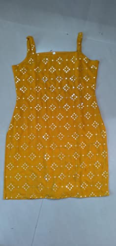 Image of YAZU LIFESTYLE Women Kurta and Sharara Set | Embroidery Kurti with Sharara & Dupatta Set | Short Kurta sharara with Attach Dupatta
