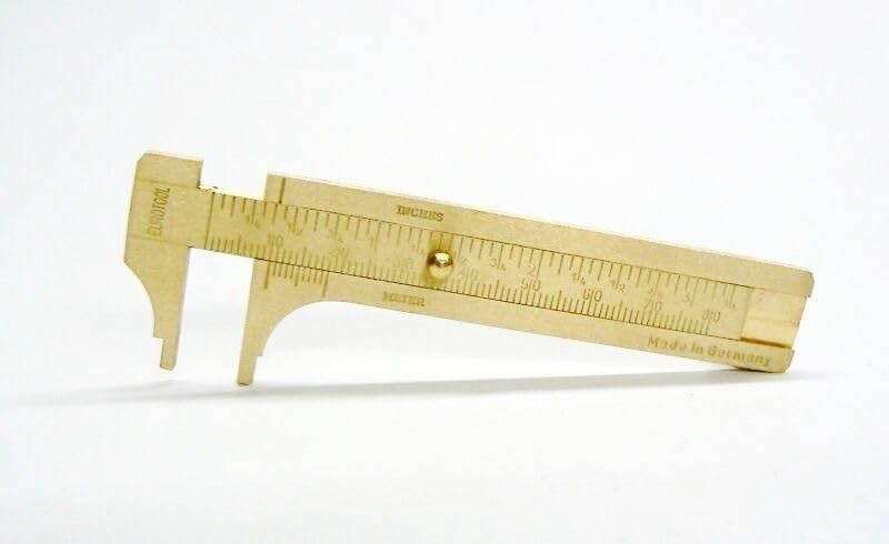 80mm Brass Sliding Gauge Pocket Caliper Vernier 3 Inch and MM Jewelry Tool Made in German
