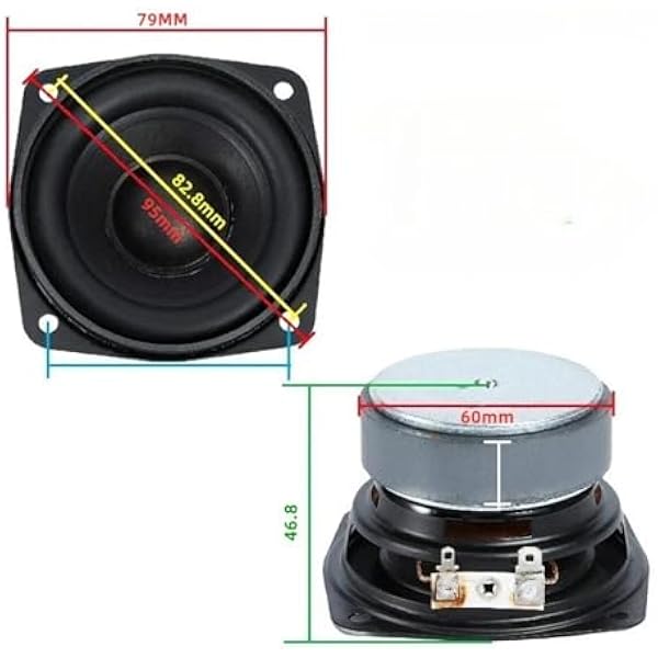 1Pcs 3 дюйма сабвуфер спикер Hifi Главная Музыка Аудио 4 Ом 15W Звук Бас Театр НЧ Громкоговоритель