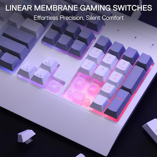 Image of Redragon S151 Gaming Keyboard & Mouse Combo, 104 Keys K525 Wired RGB Membrane Keyboard and 10000 DPI Wired M616 Gaming Mouse Bundle