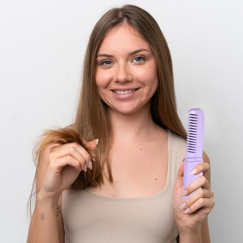 Peine alisador inalámbrico USB portátil para cabello miniatura 2