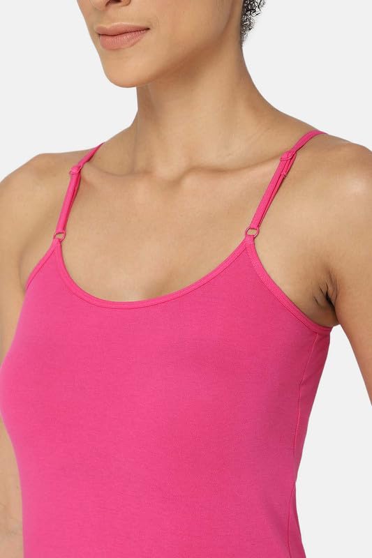 Image of Intimacy Cotton Camisole for Women with Adjustable Spaghetti Straps Comfortable Everyday Wear Camisole Slip for Women