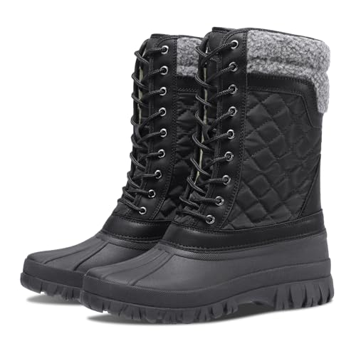 CAMEL CROWN Snow Boots for Women - Waterproof Booties with Warm Fur Lined Lace-up Shoes for Winter Outdoor3