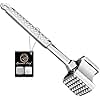 Stainless Steel Meat Tenderizer Tool, Premium Meat Mallet with Non-Slip Grip, Dual-Sided with Heart Shape Design for Tenderizing Steak, Poultry & Chicken Cutlet, Dishwasher Safe, Lifetime Replacement