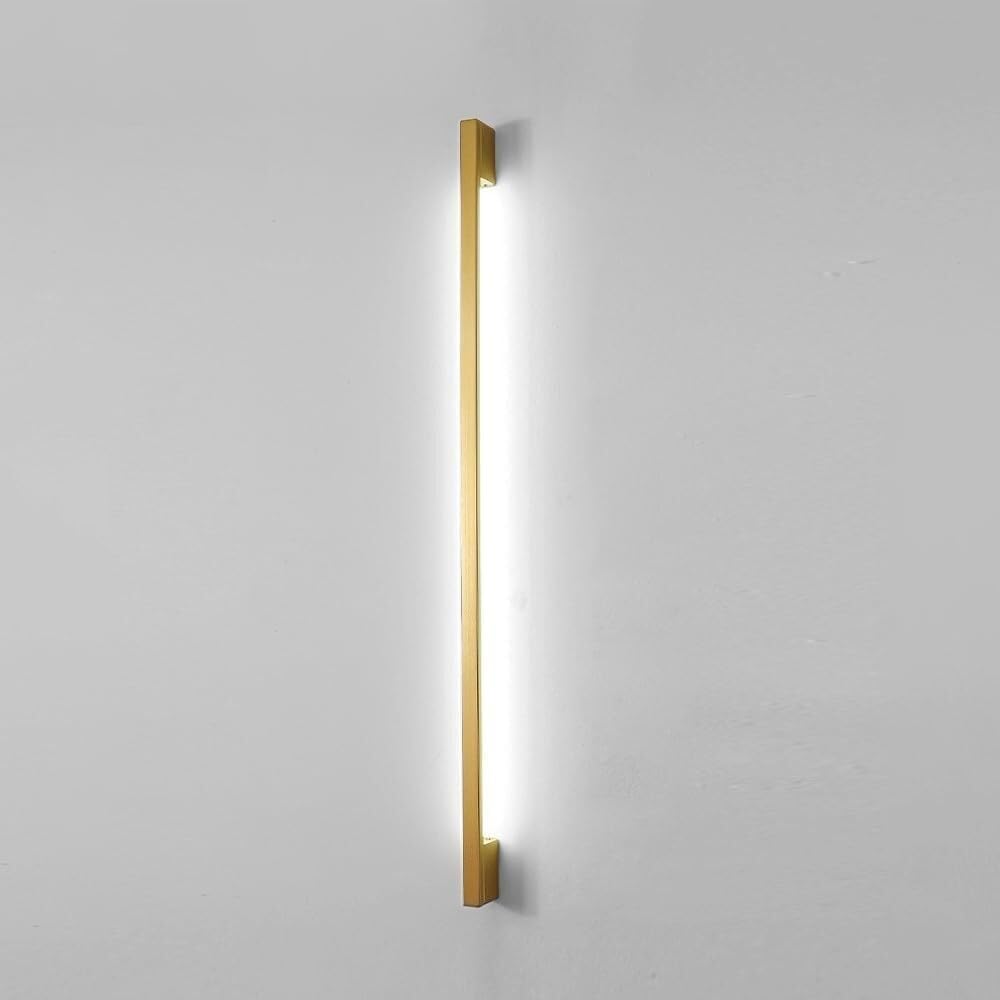 KXEcoLife Wall Sconces for bedroom Black Long Strip Light Linear LED Dimmable Indoor Gold Hallway Lighting Fixture Bar Bathroom Living Room Bedroom Bedside Kitchen