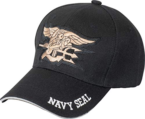 Tiendas LGP  Barbaric  Gorra Bordada Navy Seal, Talla única. con Presilla de adaptación, Color Negro