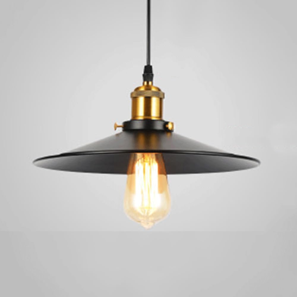 SYAXVOM Vintage Industrial Pendant Light – American Style Creative Hanging Lamp for Restaurant & Home Black Chandelier Living Room Bedroom