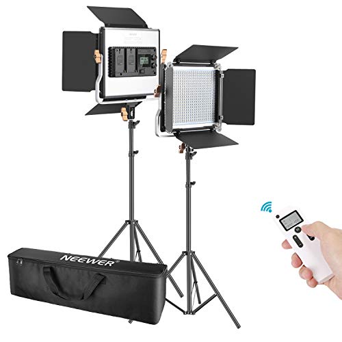 Neewer 2 Packs Advanced 2.4G 480 LED Video Light Photography Lighting Kit