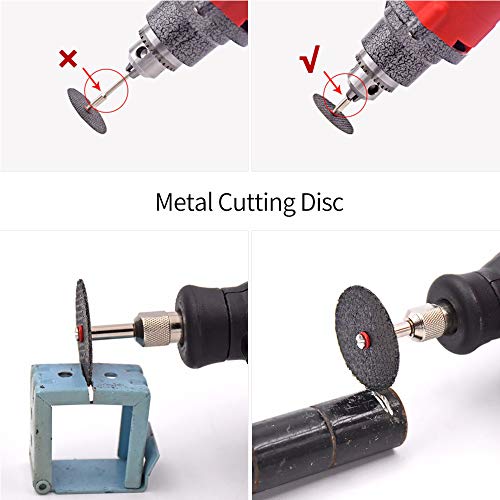 YEEZUGO 10 pcs Diamond Cutting Wheel Cut Off Discs Coated Rotary Tools W/ Mandrel 22mm for Dremel (Cutting Wheel Kit) - Thumbnail 7
