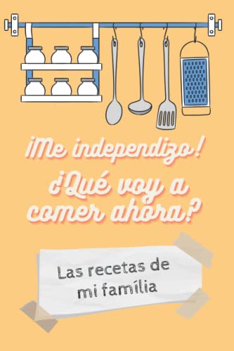 Cuaderno para Recetas de Cocina A5 - Libro de Recetas Familiares en Blanco: Regalo original para independizarse | Cuaderno de Recetas para Rellenar | Recetario para escribir