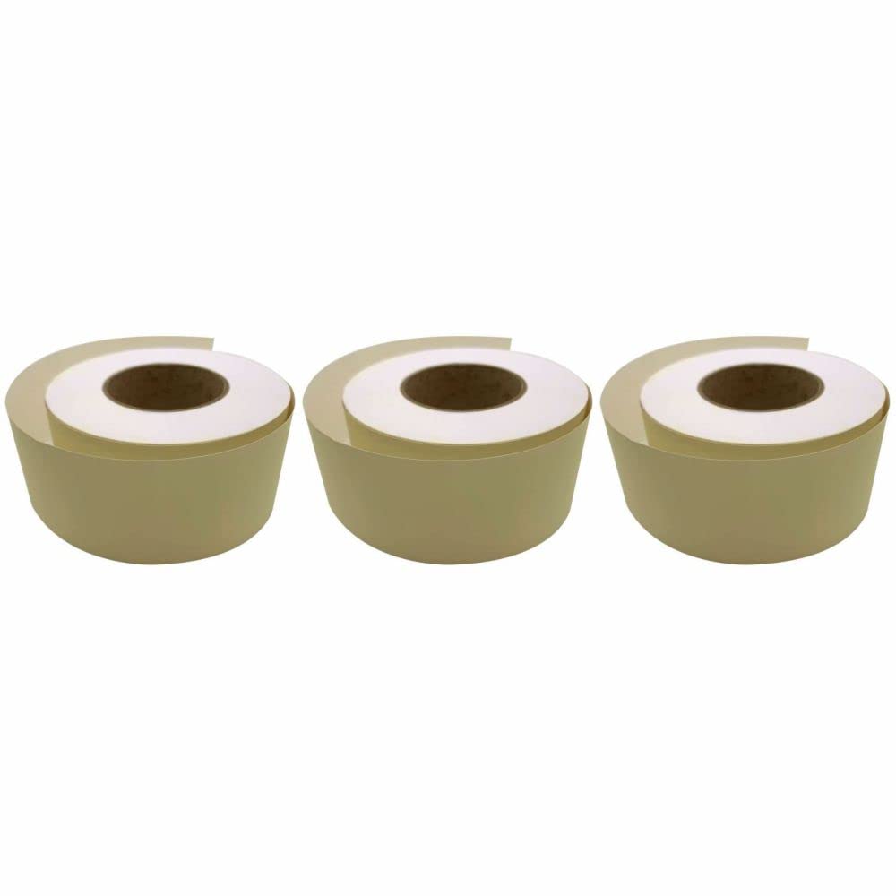 3 Ace Crafts (Pack of 3) Straight Edge Poster Paper Border Roll- (48mm x 50 Meters) - (Ivory) School/Office, Classroom Decoration, Fade Resistant Paper, Black Board Border Display Rolls
